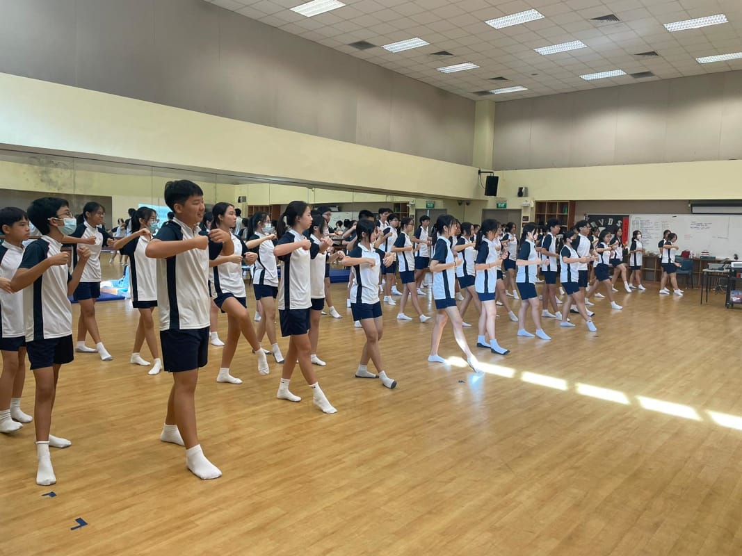 Learning cultural dance in dance studio